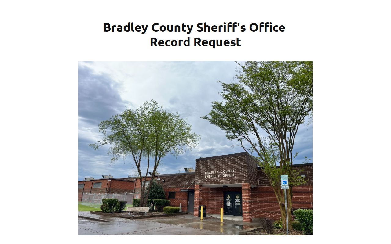 Bradley County arrest record request form